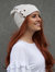 Slouchy Cream Button Up Beanie | Hidden Messy Bun Opening