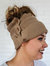 Slouchy Light Mocha Button Up Beanie | Hidden Messy Bun Opening