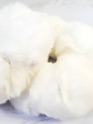 White Fluffy Oversized Scrunchy