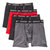 Men's 4 Pack Performance Boxer Brief (Core) - Black Chinese Red Black Blackened Pearl