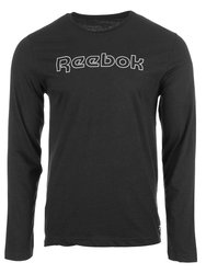 Men's Graphic Long Sleeve Crew Tee - Black