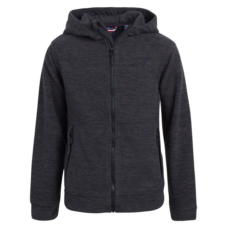 Men's Polar Fleece Full Zip Jacket - Charcoal Heather