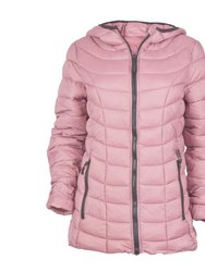 Women's Glacier Shield Jacket With Hood - Dark Dusty Rose