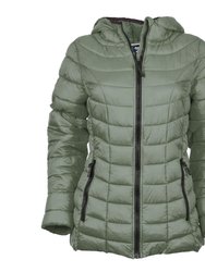 Women's Glacier Shield Jacket With Hood - Vasity Green