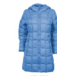 Women's Glacier Shield Long Jacket - Hoops Blue