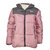 Women's Hooded Puffer Jacket - Dark Dusty Rose