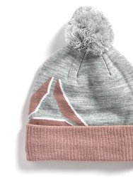 Women's Logo Intarsia Pom Beanie - Light Grey