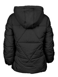 Women's Puffer Jacket With Sherpa Lining