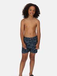Boys Skander II Shark Swim Shorts - Navy