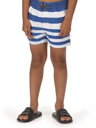 Boys Skander II Striped Swim Shorts - Lapis Blue