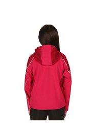 Childrens/Kids Acidity IV Reflective Hooded Softshell Jacket - Duchess Pink/White