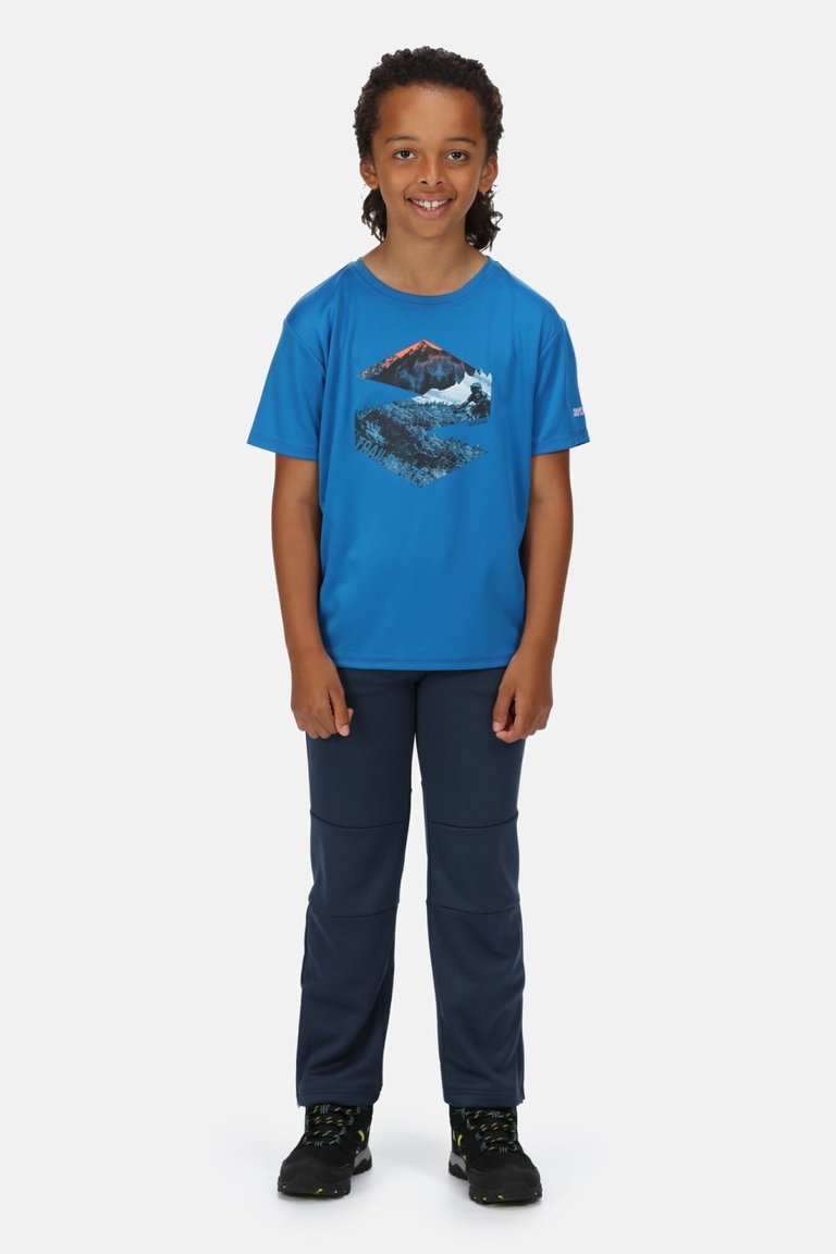 Childrens/Kids Alvarado VI Mountain T-Shirt - Imperial Blue - Imperial Blue