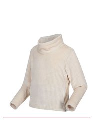 Childrens/Kids Anwen Fluffy Fleece Top - Light Vanilla