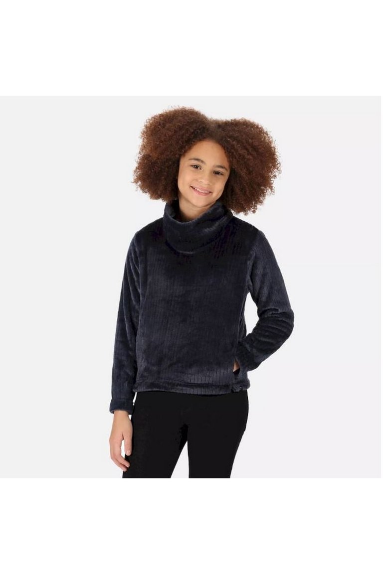 Childrens/Kids Anwen Fluffy Fleece Top - Navy - Navy