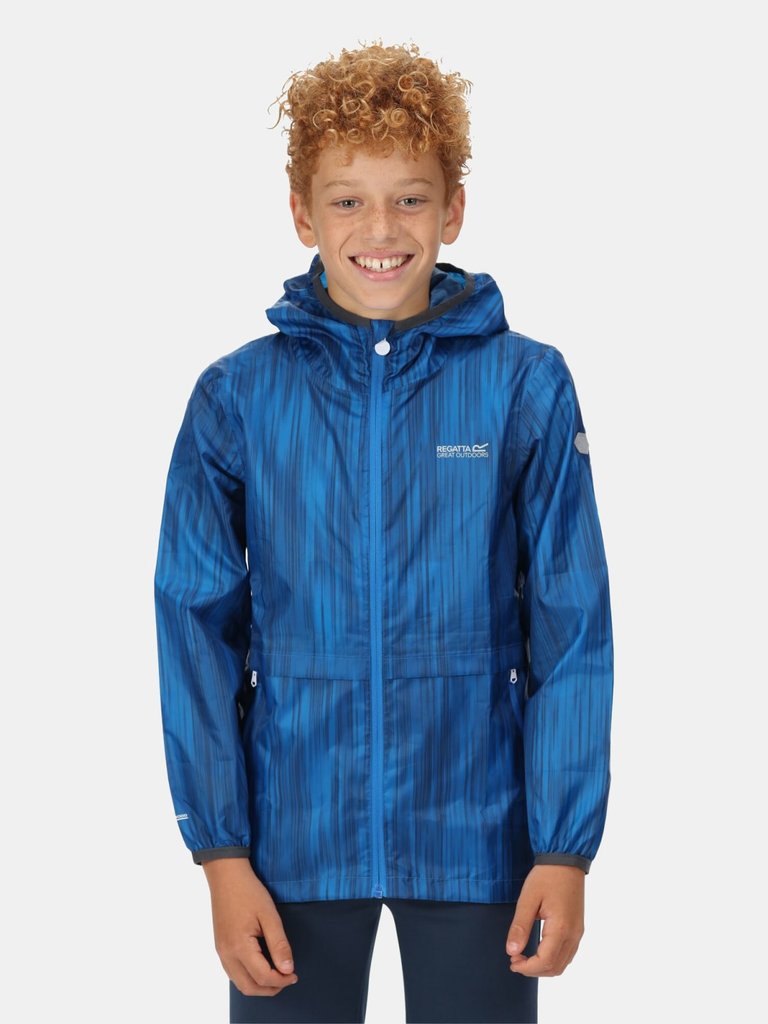 Childrens/Kids Bagley Gradient Packaway Waterproof Jacket - Imperial Blue - Imperial Blue