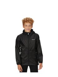 Childrens/Kids Bagley Packaway Waterproof Jacket - Black - Black