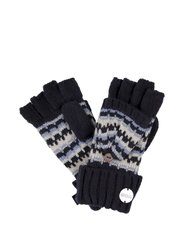 Childrens/Kids Baneberry Knitted Fingerless Gloves - Navy