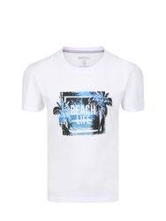 Childrens/Kids Bosley V Beach T-Shirt - White - White