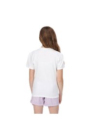 Childrens/Kids Bosley V Beach T-Shirt - White