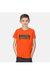 Childrens/Kids Bosley V Rectangle T-Shirt - Magma Orange - Magma Orange