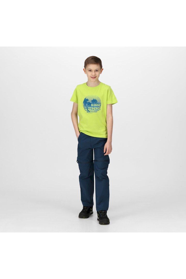 Childrens/Kids Bosley V Sunset T-Shirt - Bright Kiwi - Bright Kiwi