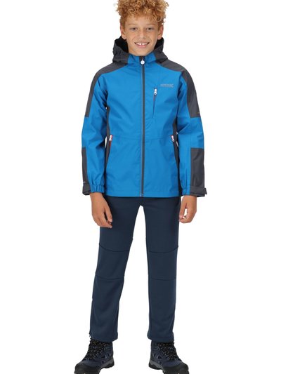 Regatta Childrens/Kids Calderdale II Waterproof Jacket - Imperial Blue/India Grey product