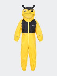 Childrens/Kids Charco Bee Waterproof Puddle Suit - Maize Yellow