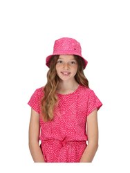 Childrens/Kids Crow Animal Print Canvas Bucket Hat