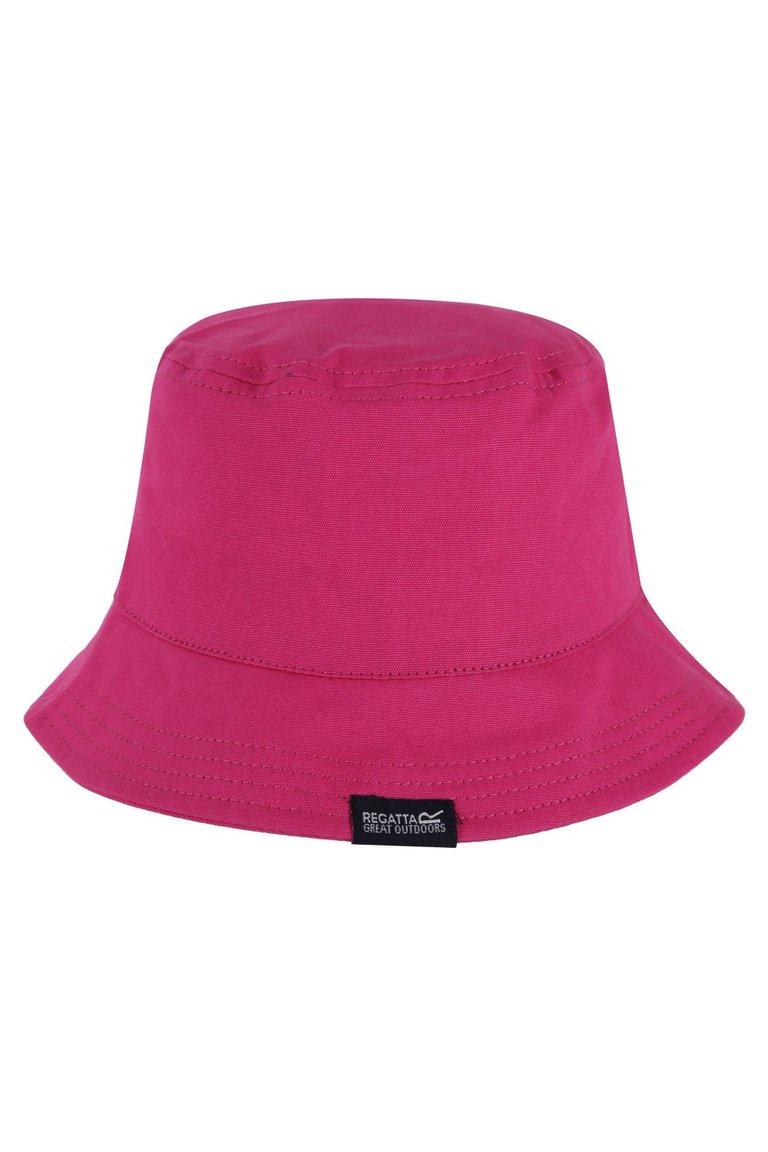 Childrens/Kids Crow Canvas Bucket Hat - Cabaret - Cabaret