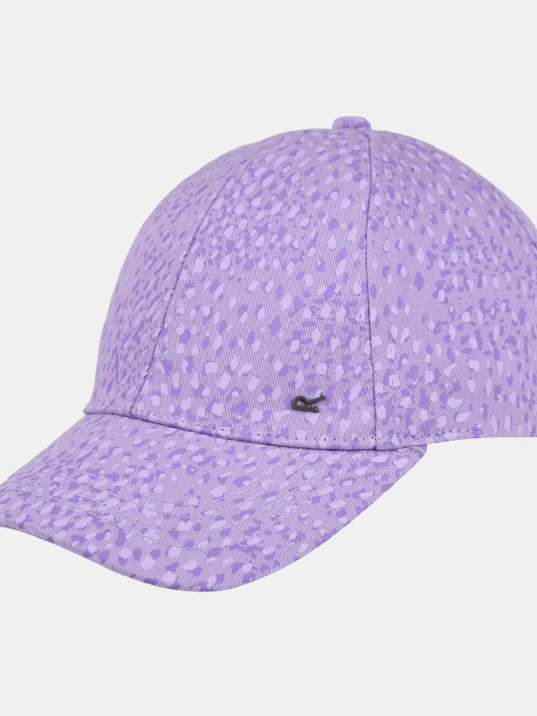 Childrens/Kids Cuyler III Animal Print Cap - Pastel Lilac