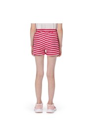 Childrens/Kids Dayana Towelling Stripe Casual Shorts - Pink Fusion/White