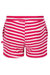 Childrens/Kids Dayana Towelling Stripe Casual Shorts - Pink Fusion/White