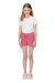 Childrens/Kids Dayana Towelling Stripe Casual Shorts - Pink Fusion/White - Pink Fusion/White