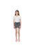 Childrens/Kids Dayana Towelling Stripe Casual Shorts - Navy/White