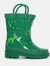 Childrens/Kids Dinosaur Galoshes - Jellybean Green