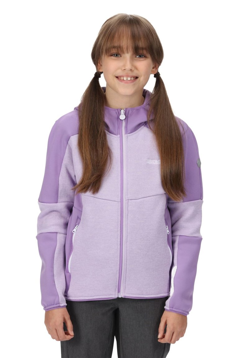 Childrens/Kids Dissolver V Full Zip Fleece Jacket - Pastel Lilac/Light Amethyst