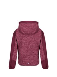 Childrens/Kids Dissolver VI Marl Fleece Full Zip Hoodie - Violet/Amaranth Haze