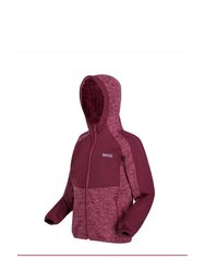 Childrens/Kids Dissolver VI Marl Fleece Full Zip Hoodie - Violet/Amaranth Haze