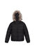 Childrens/Kids Faux Fur Trim Parka - Black