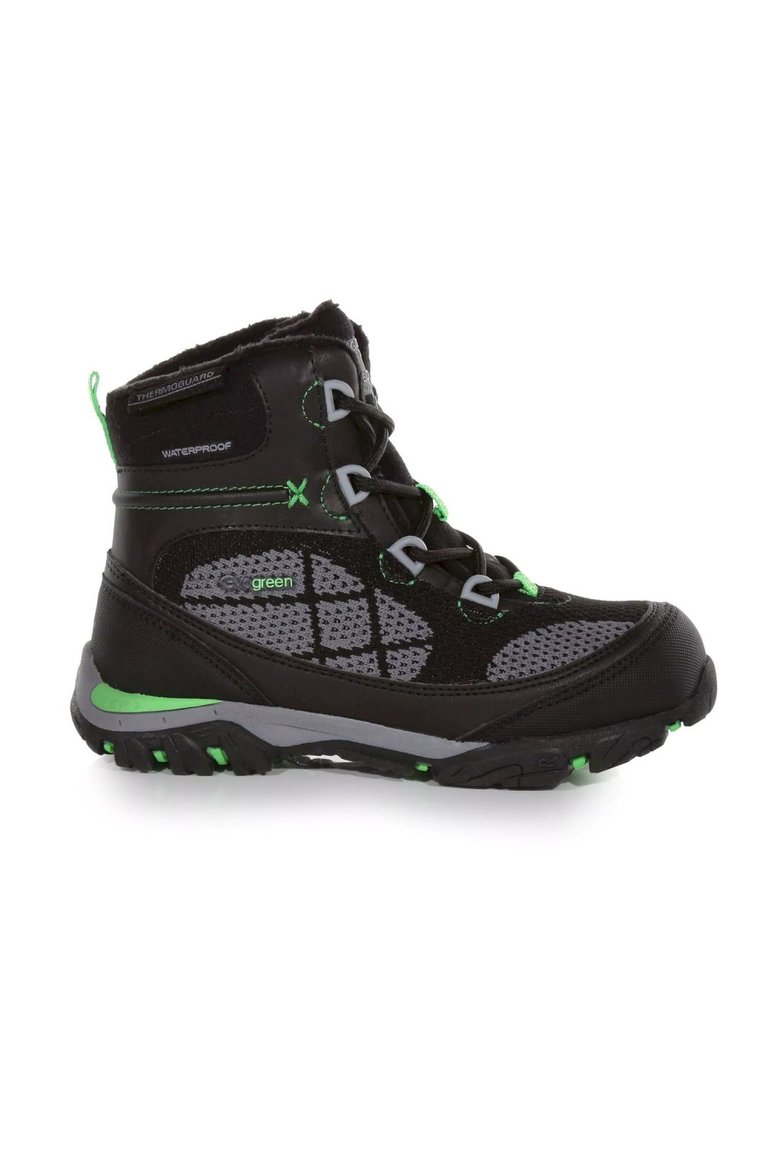 Childrens/Kids Hawthorn Evo Walking Boots - Black/Summer Green - Black/Summer Green