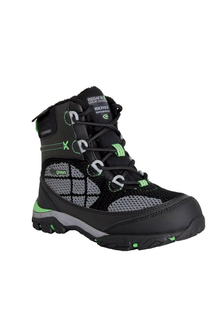 Childrens/Kids Hawthorn Evo Walking Boots - Black/Summer Green