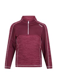 Childrens/Kids Hewley Recycled Half Zip Fleece Top - Violet/Amaranth Haze - Violet/Amaranth Haze