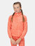 Childrens/Kids Highton Animal Print Half Zip Fleece Top - Fusion Coral