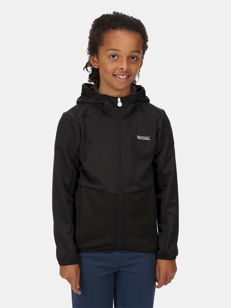 Childrens/Kids Highton Full Zip Fleece Jacket - Black