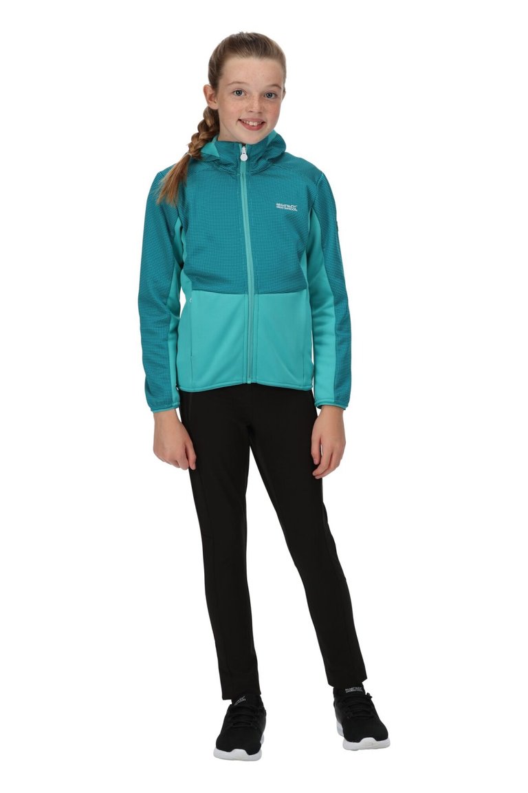 Childrens/Kids Highton Full Zip Fleece Jacket - Enamel/Turquoise - Enamel/Turquoise