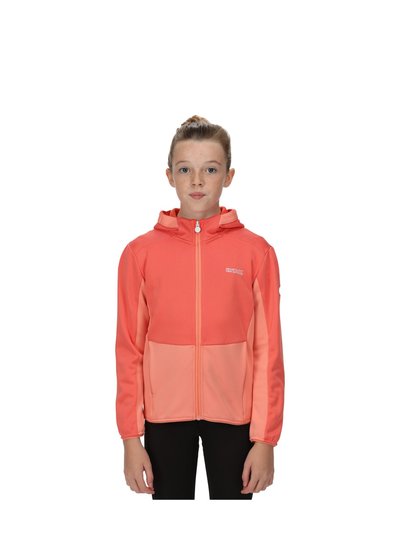 Regatta Childrens/Kids Highton Full Zip Fleece Jacket - Neon Peach/Fusion Coral product