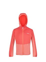 Childrens/Kids Highton Full Zip Fleece Jacket - Neon Peach/Fusion Coral