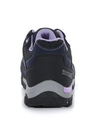 Childrens/Kids Holcombe Low Junior Hiking Boots - Navy Blazer/Lilac