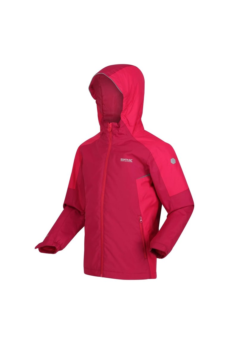 Childrens/Kids Hurdle IV Insulated Waterproof Jacket - Berry Pink/Pink Potion