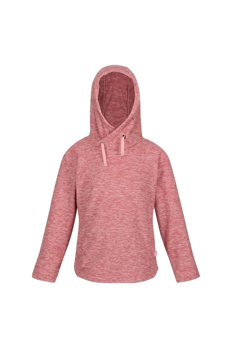 Womens Pink Marl Pullover Hoody